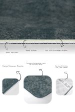 - PaspasTakimi-2li-Set1431-Gorsel-3 - Realhomes 2'li Set Haki Zeminde Örgü Motifli Kilim Desenli Etnik Motifler Vintage 2'li Banyo & Mutfak Paspas Takımı Realhomes