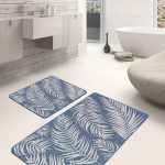 2'li Set Krem Zeminde Eskitme Motifli Örgü Desenli Eskitme Motifli Vintage  2'li Banyo & Mutfak Paspas Takımı Realhomes