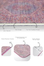 - PaspasTakimi-2li-Set1450-Gorsel-3 - Realhomes  2'li Set Pembe Zeminde Antik Motifli El Dokuma Desenli Avangarde Sade & Şık  2'li Banyo & Mutfak Paspas Takımı Realhomes