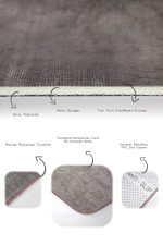 - PaspasTakimi-2li-Set1460-Gorsel-3 - Realhomes  2'li Set Kahverengi Zeminde Dokuma Motifli Vintage Desenli Eskitme Motifli Sade & Şık  2'li Banyo & Mutfak Paspas Takımı Realhomes