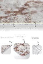 - PaspasTakimi-2li-Set1473-Gorsel-3 - Realhomes  2'li Set Krem - Kızıl Zeminde Kanvas Motifli Boya Desenli Eskitme Motifli Vintage  2'li Banyo & Mutfak Paspas Takımı Realhomes