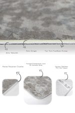 - PaspasTakimi-2li-Set1477-Gorsel-3 - Realhomes 2'li Set Krem - Kahverengi Zeminde Eskitme Motifli Örgü Desenli Floral Sade & Şık 2'li Banyo & Mutfak Paspas Takımı Realhomes