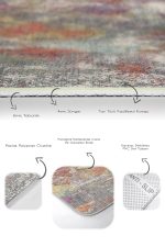 - PaspasTakimi-2li-Set1478-Gorsel-3 - Realhomes 2'li Set Krem Zeminde Örgü Motifli Kilim Desenli Eskitme Motifli Modern 2'li Banyo & Mutfak Paspas Takımı Realhomes