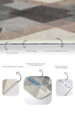 - PaspasTakimi-2li-Set1490-Gorsel-3 - Realhomes 2'li Set Ekru - Kahverengi Zeminde Geometrik Motifli Üçgen Desenli Geometrik Sade & Şık 2'li Banyo & Mutfak Paspas Takımı Realhomes