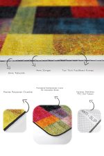 - PaspasTakimi-2li-Set1491-Gorsel-3 - Realhomes  2'li Set Kırmızı - Siyah Zeminde Kanvas Motifli Yağlıboya Desenli Modern Klasik  2'li Banyo & Mutfak Paspas Takımı Realhomes