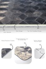 - PaspasTakimi-2li-Set1493-Gorsel-3 - Realhomes  2'li Set Siyah - Krem Zeminde Mozaik Motifli Halı Desenli Geometrik Sade & Şık  2'li Banyo & Mutfak Paspas Takımı Realhomes