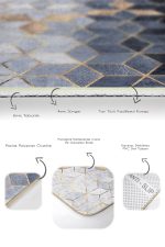 - PaspasTakimi-2li-Set1494-Gorsel-3 - Realhomes  2'li Set Gri - Mavi Zeminde Mozaik Motifli Geometrik Desenli Geometrik Klasik  2'li Banyo & Mutfak Paspas Takımı Realhomes