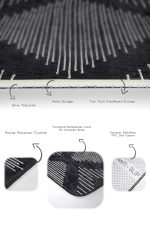 - PaspasTakimi-2li-Set1501-Gorsel-3 - Realhomes  2'li Set Siyah  Zeminde Tribal Motifli El Dokuma Desenli Geometrik Sade & Şık  2'li Banyo & Mutfak Paspas Takımı Realhomes
