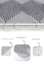- PaspasTakimi-2li-Set1502-Gorsel-3 - Realhomes 2'li Set Gri - Siyah Zeminde Baklava Motifli El Dokuma Desenli Sade & Şık Geometrik 2'li Banyo & Mutfak Paspas Takımı Realhomes