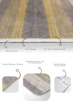 - PaspasTakimi-2li-Set1503-Gorsel-3 - Realhomes 2'li Set Sarı - Krem Zeminde Örme Motifli Geleneksel Desenli Vintage Sade & Şık 2'li Banyo & Mutfak Paspas Takımı Realhomes