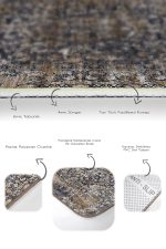 2'li Set Antika Zeminde Geleneksel Motifli Kilim Desenli Avangarde Eskitme Motifli  2'li Banyo & Mutfak Paspas Takımı Realhomes