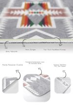 - PaspasTakimi-2li-Set1519-Gorsel-3 - Realhomes  2'li Set Gri Zeminde Yöresel Motifli Antik Desenli Vintage Etnik Motifler  2'li Banyo & Mutfak Paspas Takımı Realhomes