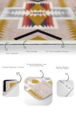 - PaspasTakimi-2li-Set1521-Gorsel-3 - Realhomes  2'li Set Krem Zeminde Tribal Motifli Antik Desenli Etnik Motifler Geometrik  2'li Banyo & Mutfak Paspas Takımı Realhomes