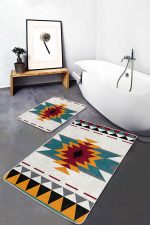 - PaspasTakimi-2li-Set1523-Gorsel-5 - Realhomes  2'li Set Krem Zeminde Geleneksel Motifli Kilim Desenli Etnik Motifler Geometrik  2'li Banyo & Mutfak Paspas Takımı Realhomes