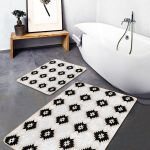 2'li Set Gri Zeminde Eskitme Motifli Otantik Desenli Avangarde Eskitme Motifli  2'li Banyo & Mutfak Paspas Takımı Realhomes