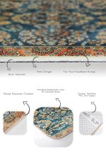 - PaspasTakimi-2li-Set1539-Gorsel-3 - Realhomes  2'li Set Mavi Zeminde Kilim Motifli Geometrik Desenli Vintage Avangarde  2'li Banyo & Mutfak Paspas Takımı Realhomes