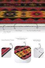 - PaspasTakimi-2li-Set1540-Gorsel-3 - Realhomes  2'li Set Siyah Zeminde Geometrik Motifli Kilim Desenli Etnik Motifler Vintage  2'li Banyo & Mutfak Paspas Takımı Realhomes