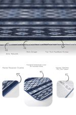 - PaspasTakimi-2li-Set1547-Gorsel-3 - Realhomes  2'li Set Lacivert Zeminde Etnik Motifli Kilim Desenli Vintage Etnik Motifler  2'li Banyo & Mutfak Paspas Takımı Realhomes