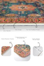 - PaspasTakimi-2li-Set1552-Gorsel-3 - Realhomes 2'li Set Turuncu Zeminde Uşak Motifli Geleneksel Desenli Avangarde Etnik Motifler 2'li Banyo & Mutfak Paspas Takımı Realhomes