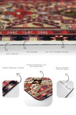 - PaspasTakimi-2li-Set1553-Gorsel-3 - Realhomes  2'li Set Kırmızı Zeminde Türkmen Motifli Kilim Desenli Avangarde Vintage  2'li Banyo & Mutfak Paspas Takımı Realhomes