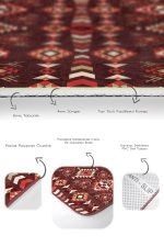 - PaspasTakimi-2li-Set1558-Gorsel-3 - Realhomes  2'li Set Kahverengi Zeminde Etnik Motifli Kilim Desenli Vintage Etnik Motifler  2'li Banyo & Mutfak Paspas Takımı Realhomes