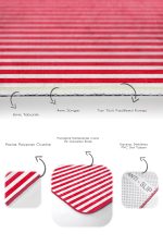 - PaspasTakimi-2li-Set1565-Gorsel-3 - Realhomes  2'li Set Kırmızı Zeminde Çizgili Motifli Geometrik Desenli Geometrik Sade & Şık  2'li Banyo & Mutfak Paspas Takımı Realhomes