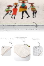 - PaspasTakimi-2li-Set1567-Gorsel-3 - Realhomes  2'li Set Beyaz Zeminde Etnik Motifli Afrika Kadın Desenli Etnik Motifler Klasik  2'li Banyo & Mutfak Paspas Takımı Realhomes