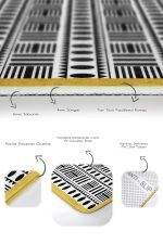 - PaspasTakimi-2li-Set1568-Gorsel-3 - Realhomes  2'li Set Hardal - Siyah Zeminde İskandinav Motifli Geometrik Desenli Geometrik Etnik Motifler  2'li Banyo & Mutfak Paspas Takımı Realhomes
