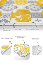 - PaspasTakimi-2li-Set1573-Gorsel-3 - Realhomes 2'li Set Sarı - Gri Zeminde Etnik Motifli Monogram Desenli Vintage Sade & Şık 2'li Banyo & Mutfak Paspas Takımı Realhomes