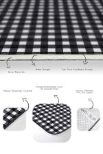 - PaspasTakimi-2li-Set1574-Gorsel-3 - Realhomes  2'li Set Siyah - Beyaz Zeminde Ekose Motifli Kareli Desenli Sade & Şık Geometrik  2'li Banyo & Mutfak Paspas Takımı Realhomes