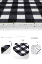 - PaspasTakimi-2li-Set1575-Gorsel-3 - Realhomes  2'li Set Siyah - Beyaz Zeminde Kareli Motifli Ekose Desenli Sade & Şık Geometrik  2'li Banyo & Mutfak Paspas Takımı Realhomes