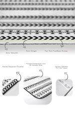 - PaspasTakimi-2li-Set1586-Gorsel-3 - Realhomes  2'li Set Siyah - Beyaz Zeminde Yöresel Motifli İskandinav Desenli Sade & Şık Etnik Motifler  2'li Banyo & Mutfak Paspas Takımı Realhomes