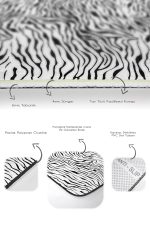 - PaspasTakimi-2li-Set1594-Gorsel-3 - Realhomes 2'li Set Siyah - Beyaz Zeminde Zebra Motifli Post Desenli Sade & Şık Klasik 2'li Banyo & Mutfak Paspas Takımı Realhomes