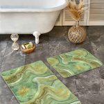 2'li Set Otantik Zeminde Geleneksel Motifli Yöresel Desenli Avangarde Eskitme Motifli  2'li Banyo & Mutfak Paspas Takımı Realhomes