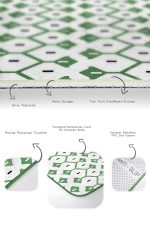 - PaspasTakimi-2li-Set1633-Gorsel-3 - Realhomes 2'li Set Yeşil Zeminde Geleneksel Motifli İskandinav Desenli Geometrik Klasik 2'li Banyo & Mutfak Paspas Takımı Realhomes