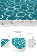 - PaspasTakimi-2li-Set1639-Gorsel-3 - Realhomes  2'li Set Turkuaz Zeminde Dairesel Motifli Geometrik Desenli Geometrik Sade & Şık  2'li Banyo & Mutfak Paspas Takımı Realhomes