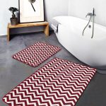 2'li Set Renkli Zeminde Soyut Motifli Duvar Desenli Eskitme Motifli Vintage  2'li Banyo & Mutfak Paspas Takımı Realhomes