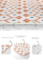 - PaspasTakimi-2li-Set1648-Gorsel-3 - Realhomes  2'li Set Turuncu Zeminde Geleneksel Motifli İskandinav Desenli Geometrik Klasik  2'li Banyo & Mutfak Paspas Takımı Realhomes