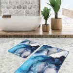 2'li Set Ekru Zeminde Antika Motifli Dokuma Halı Desenli Etnik Motifler Avangarde  2'li Banyo & Mutfak Paspas Takımı Realhomes