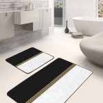 2'li Set Kırmızı Zeminde Hereke Motifli Dokuma Halı Desenli Vintage Avangarde  2'li Banyo & Mutfak Paspas Takımı Realhomes