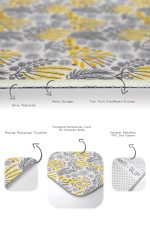 - PaspasTakimi-2li-Set1669-Gorsel-3 - Realhomes 2'li Set Sarı - Gri Zeminde Çiçek ve Yaprak Motifli Floral Desenli Floral Klasik 2'li Banyo & Mutfak Paspas Takımı Realhomes