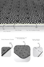 - PaspasTakimi-2li-Set1671-Gorsel-3 - Realhomes  2'li Set Siyah Beyaz Zeminde Geometrik Motifli Mozaik Desenli Geometrik Sade & Şık  2'li Banyo & Mutfak Paspas Takımı Realhomes