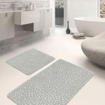 2'li Set Krem Zeminde Etnik Motifli Geleneksel Desenli Eskitme Motifli Vintage  2'li Banyo & Mutfak Paspas Takımı Realhomes