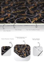 - PaspasTakimi-2li-Set1687-Gorsel-3 - Realhomes  2'li Set Siyah Zeminde Zincir Motifli Altın Desenli Modern Sade & Şık  2'li Banyo & Mutfak Paspas Takımı Realhomes