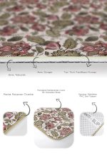 - PaspasTakimi-2li-Set1691-Gorsel-3 - Realhomes  2'li Set Krem Zeminde Floral Motifli Yaprak Desenli Floral Klasik  2'li Banyo & Mutfak Paspas Takımı Realhomes