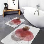 2'li Set Krem Zeminde Eskitme Motifli Antik Desenli Eskitme Motifli Klasik  2'li Banyo & Mutfak Paspas Takımı Realhomes