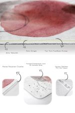 - PaspasTakimi-2li-Set1707-Gorsel-3 - Realhomes  2'li Set Kırmızı Zeminde Yağlıboya Motifli Kanvas Desenli Bohem Klasik  2'li Banyo & Mutfak Paspas Takımı Realhomes