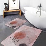 2'li Set Çok Renkli Zeminde Kırkyama Motifli Patchwork Desenli Vintage Klasik  2'li Banyo & Mutfak Paspas Takımı Realhomes