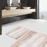 2'li Set Haki Zeminde Örgü Motifli Antika Desenli Vintage Geometrik  2'li Banyo & Mutfak Paspas Takımı Realhomes