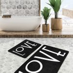 2'li Set Turuncu Zeminde Geleneksel Motifli İskandinav Desenli Geometrik Klasik  2'li Banyo & Mutfak Paspas Takımı Realhomes